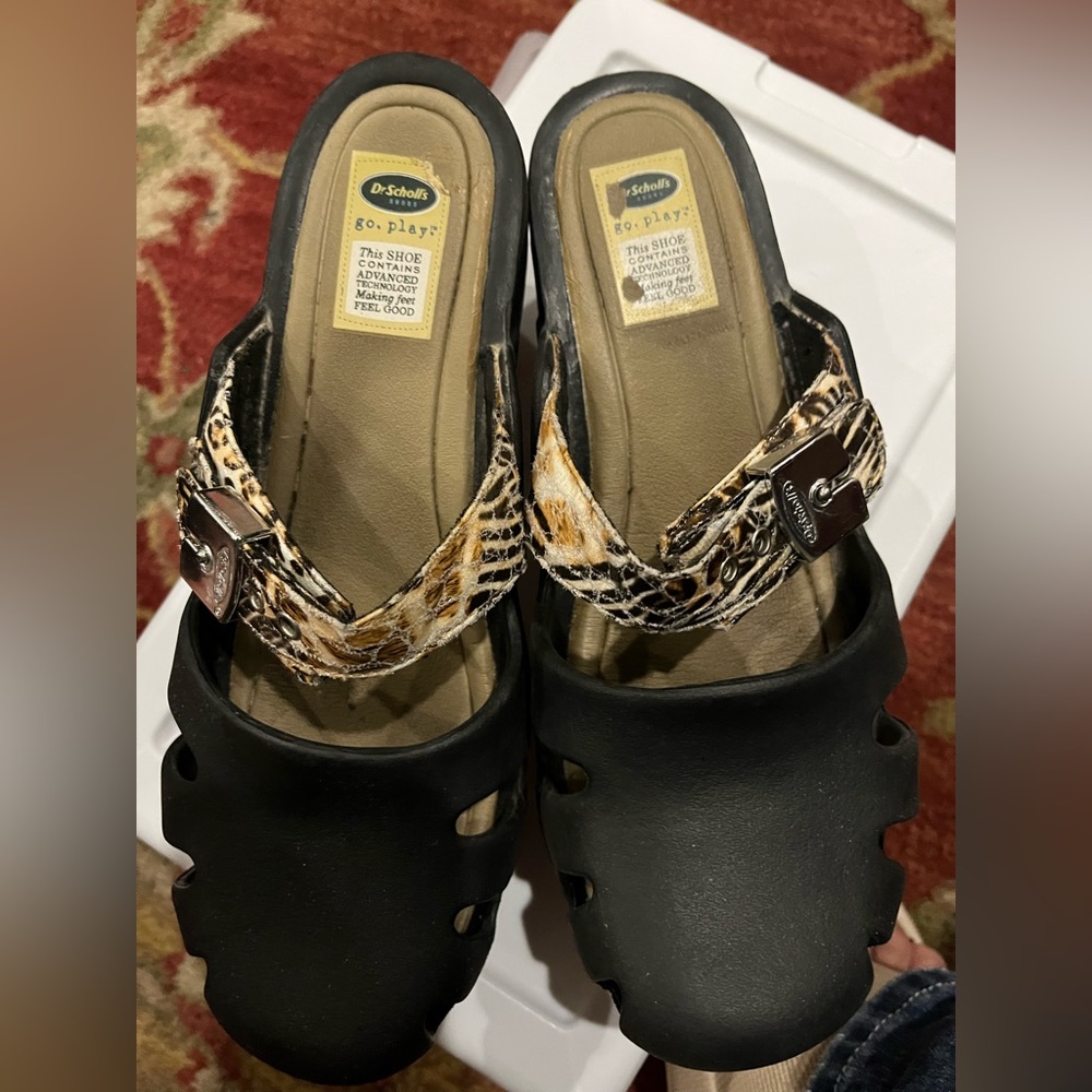 Dr. Scholl’s Dance Clogs Animal Print